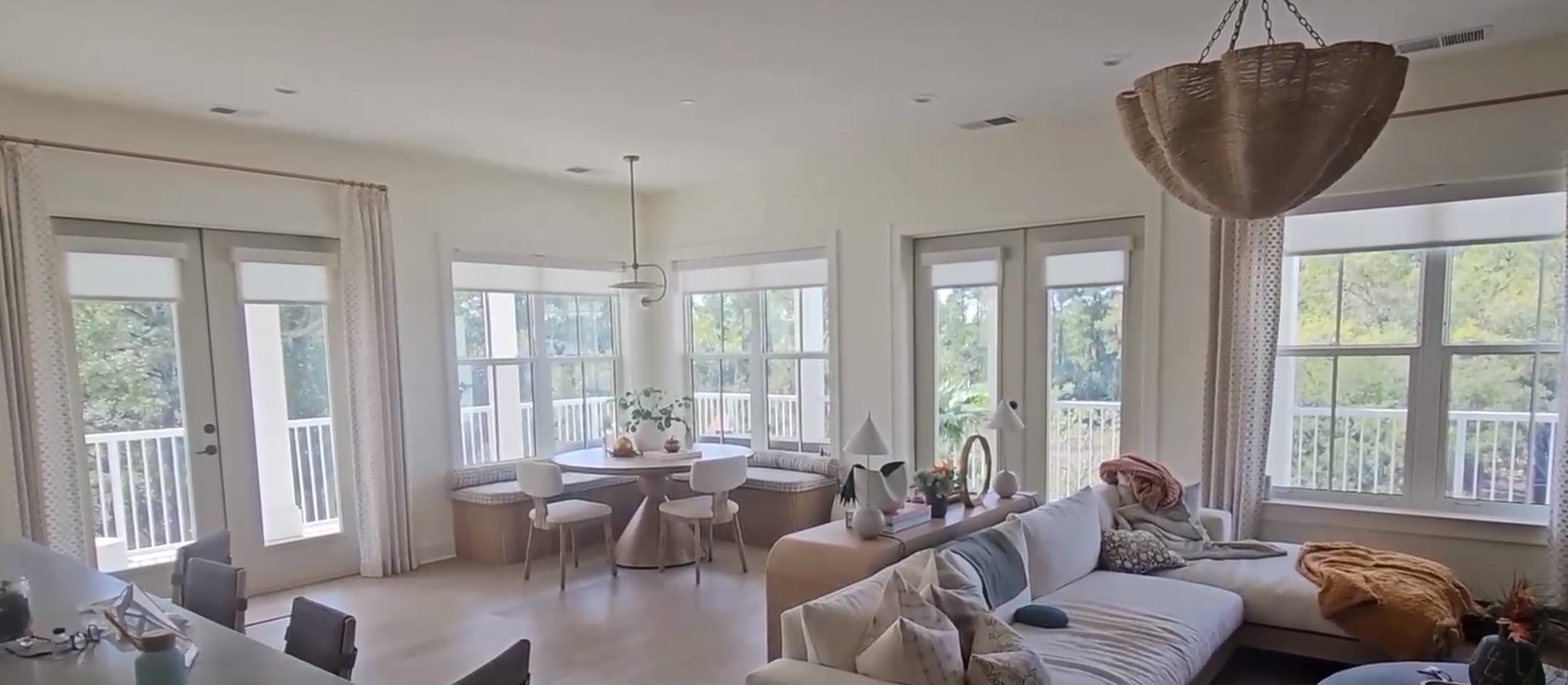 new home using motorization on multiple windows to lower shades